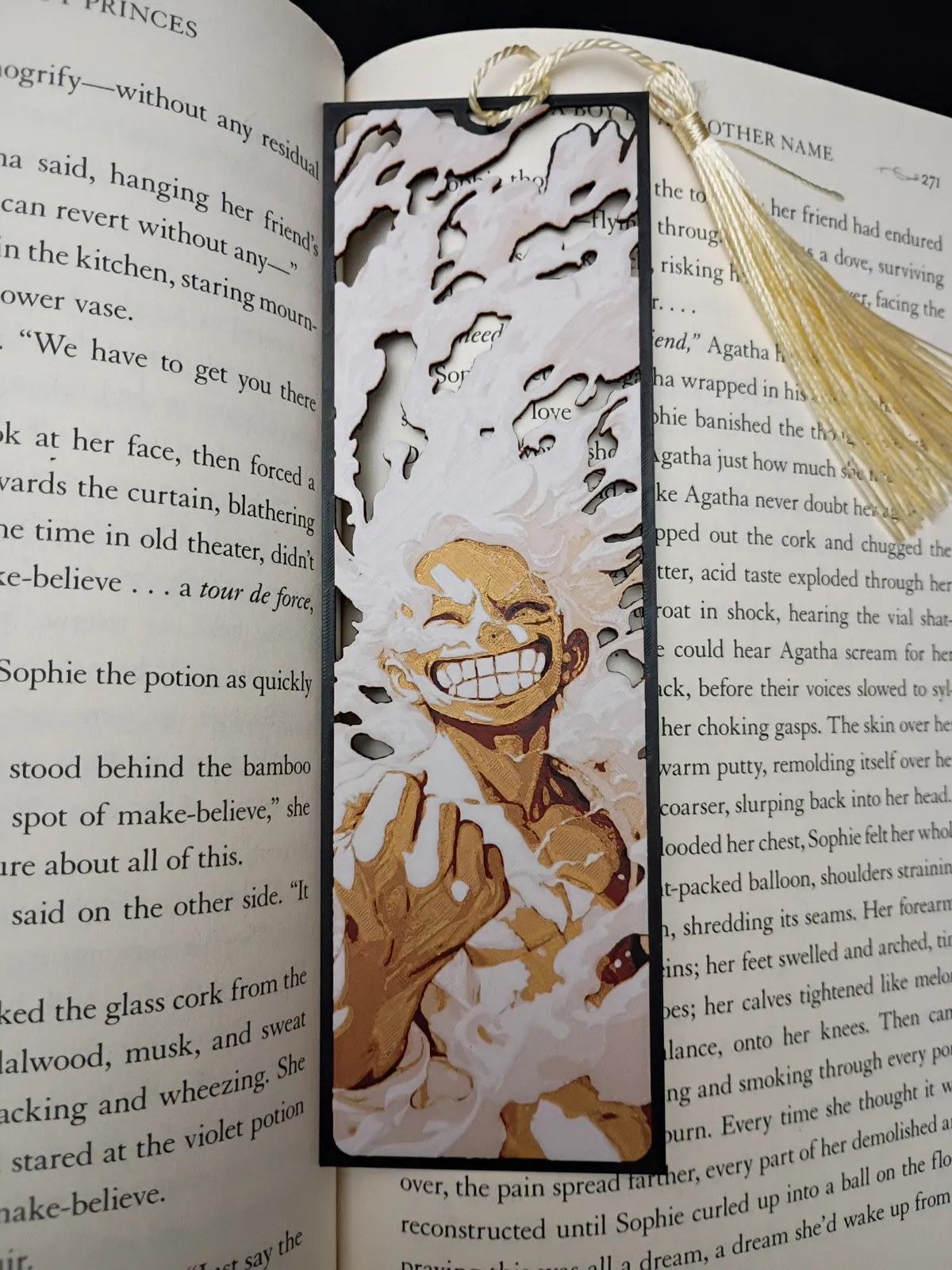 Luffy Gear 5, One Piece, Framed Cutout Bookmark