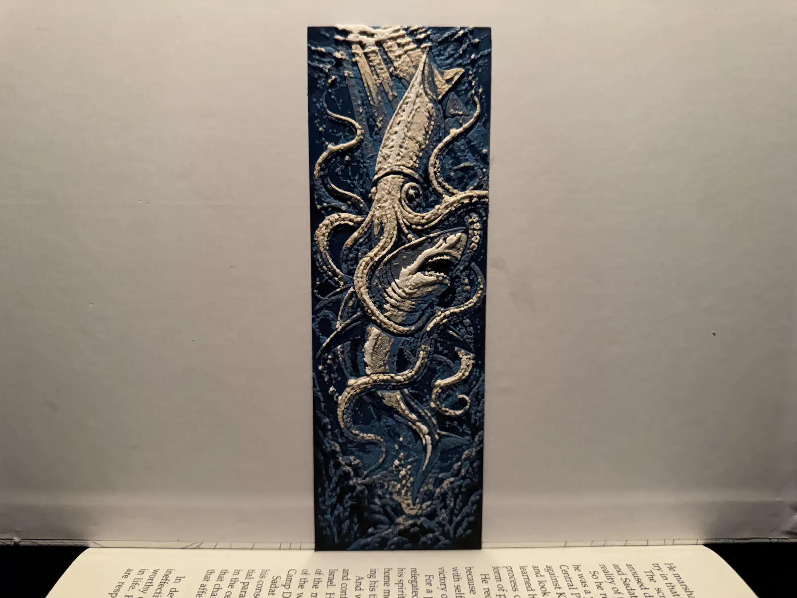 Giant Squid and Great White - Bookmark