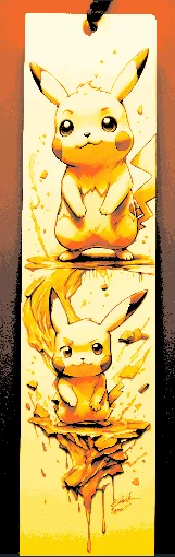 Fan Art set of 3 bookmarks - Pokemon star Pikachu