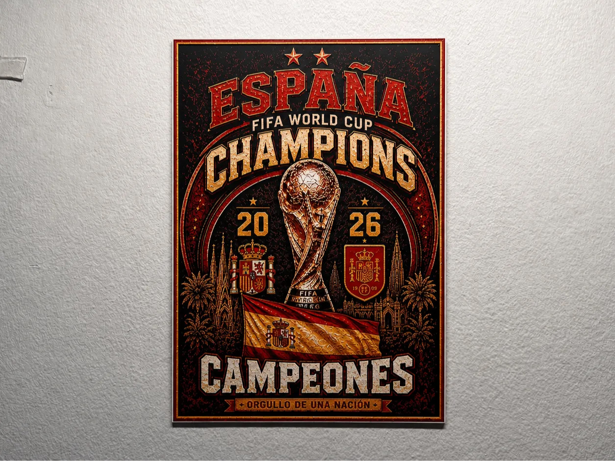 Spain 2026 World Cup Champions HueForge Poster