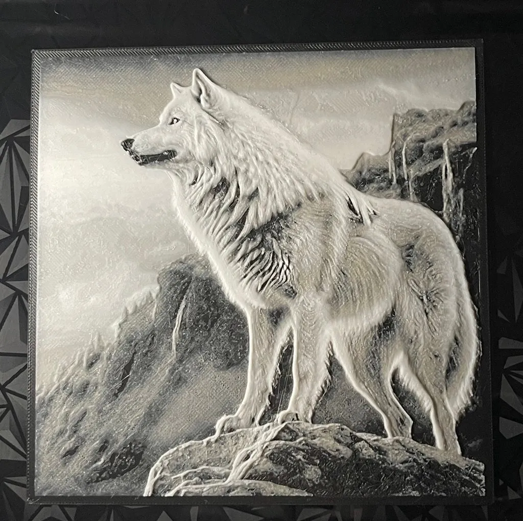 White Wolf - Hueforge Print