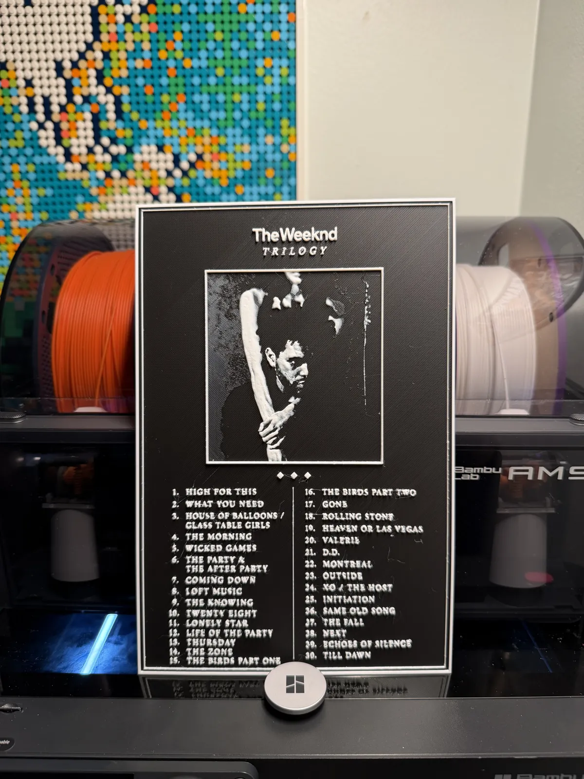 The Weeknd - Trilogy Album HueForge with songs