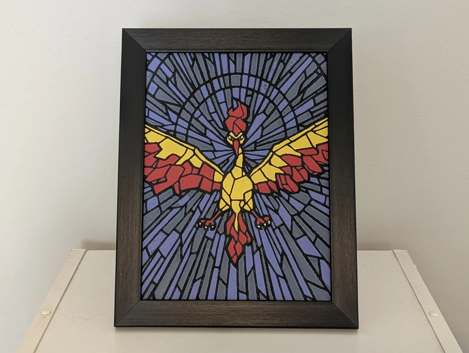 Stained Glass Moltres - 6x8 Hueforge - Pokemon