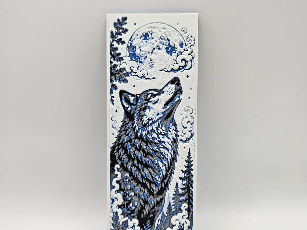 Enchanted moonlight bookmark series - Wolf
