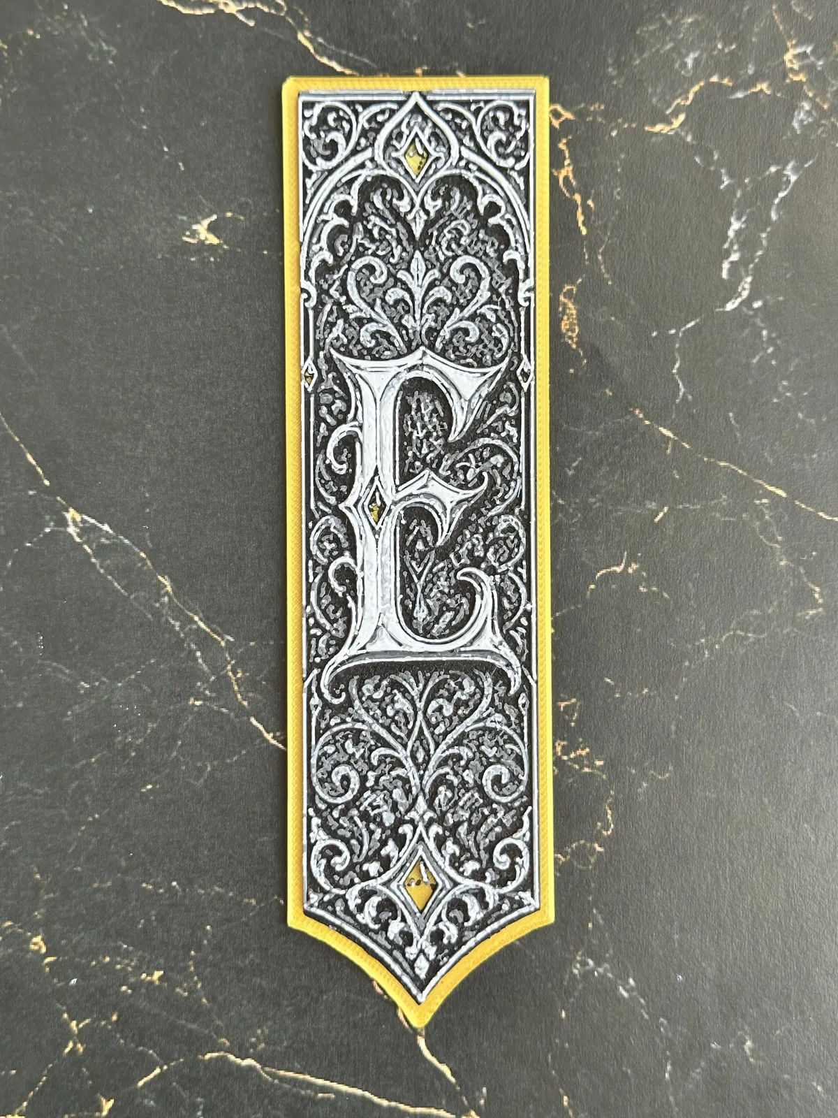 Gothic Letter E Bookmark - HueForge Alphabet