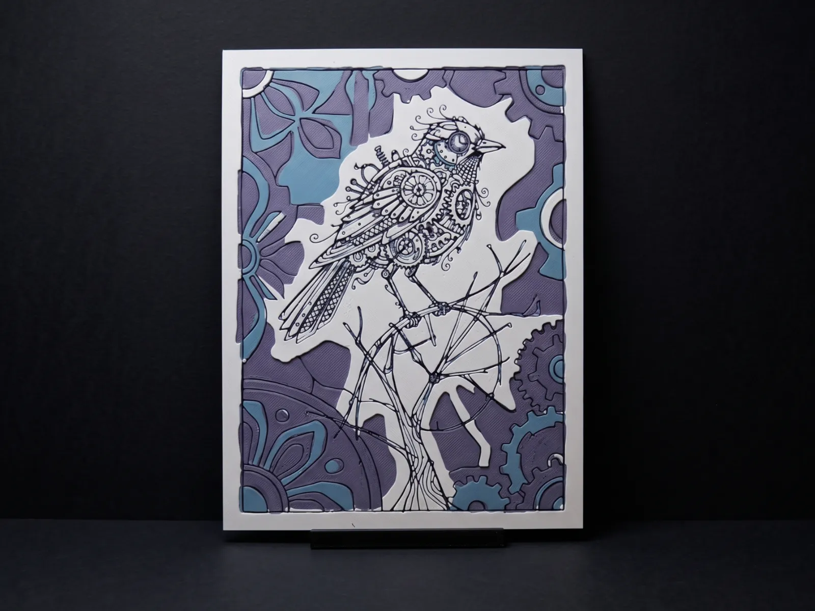Mechanical Bird - Hueforge Wall Art