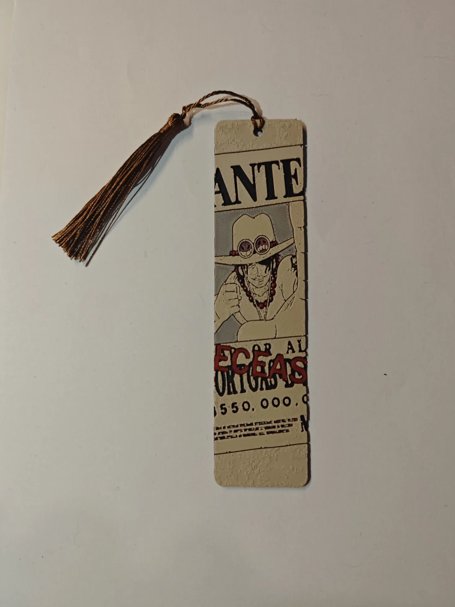 Hueforge Lesezeichen D. Ace Bountyposter One Piece