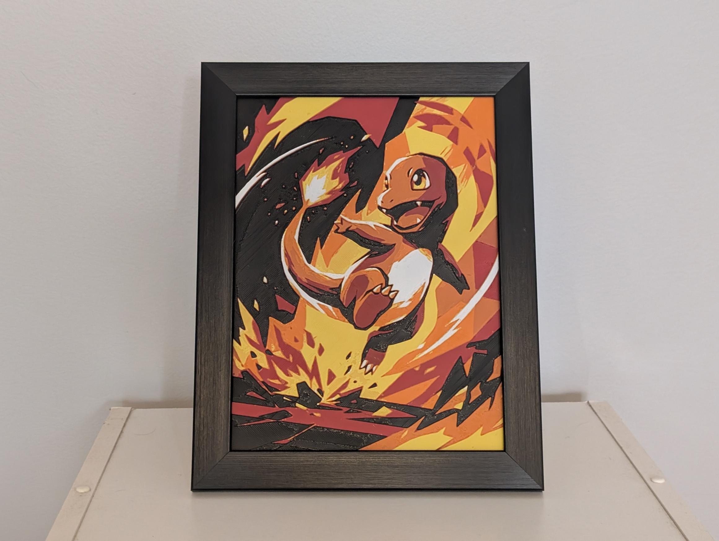 Charmander Low Poly Styled Pokemon 6x8 Hueforge