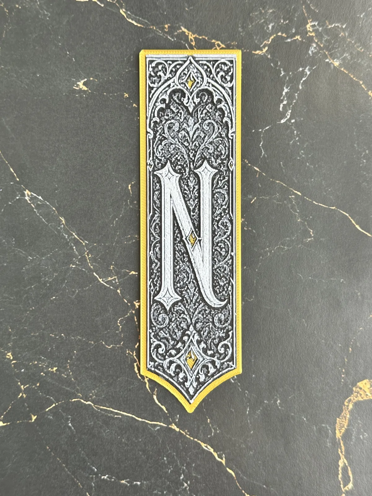 Gothic Letter N Bookmark - HueForge Alphabet