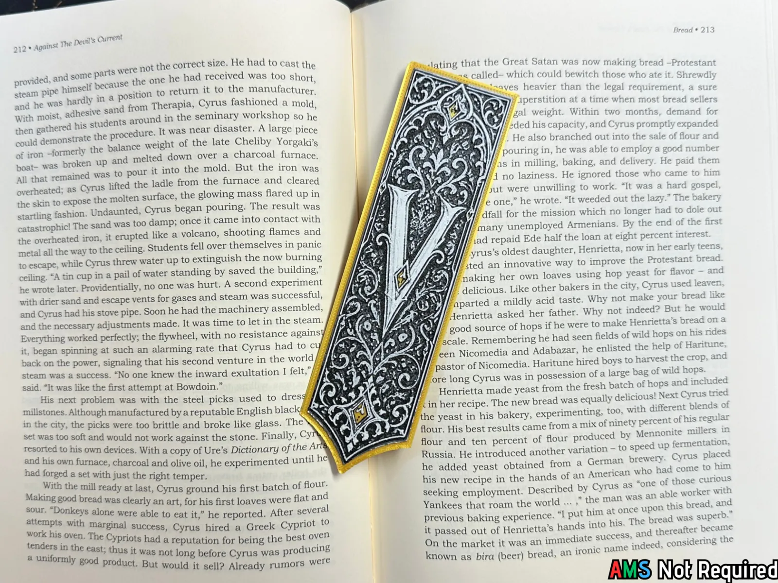 Gothic Letter V Bookmark - HueForge Alphabet