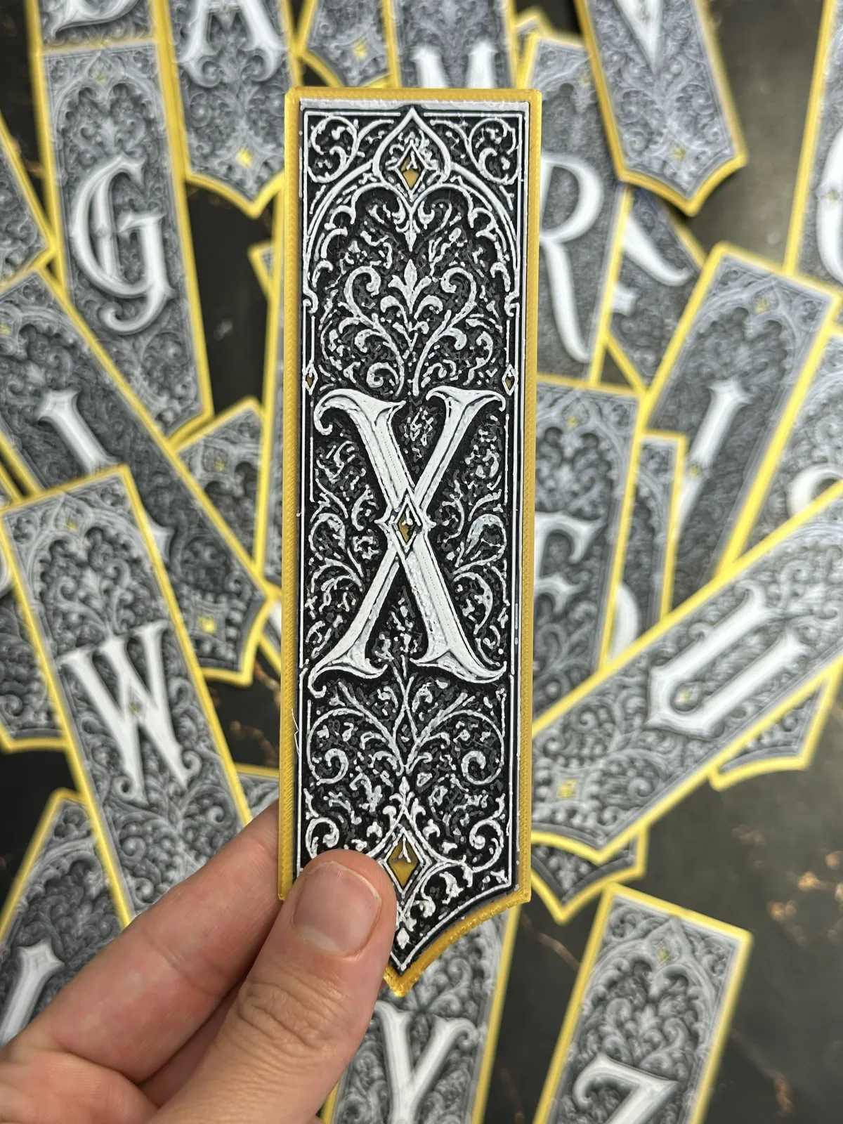 Gothic Letter X Bookmark - HueForge Alphabet