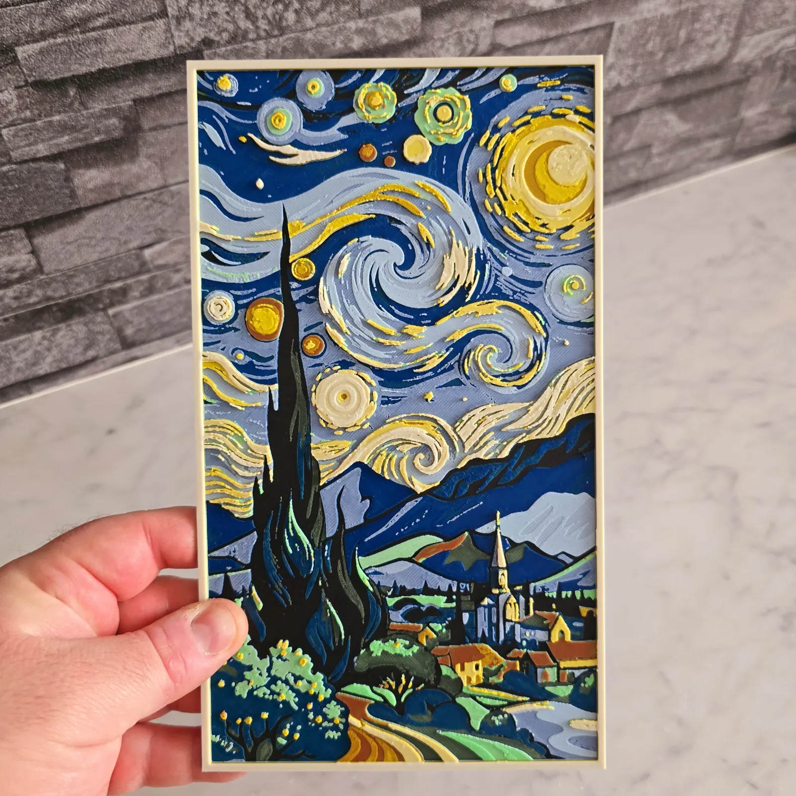 Hueforge La nuit étoilée Van gogh