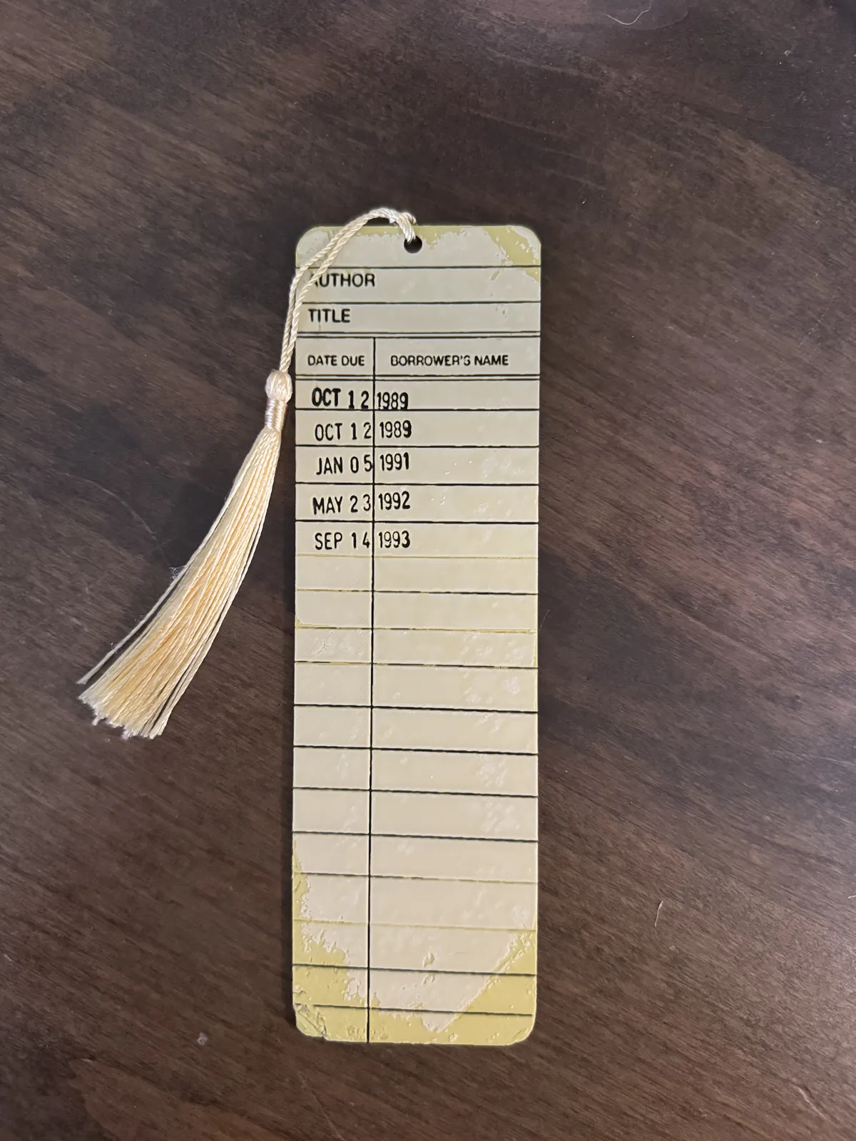 Library due date