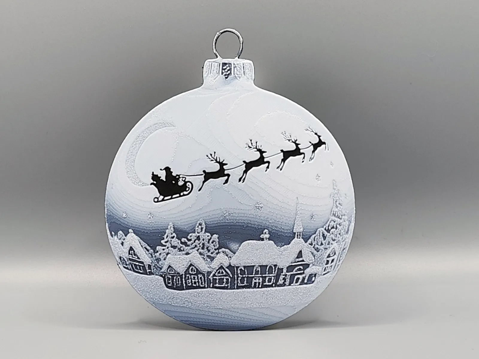 Santa’s Midnight Flight Christmas Tree Ornament