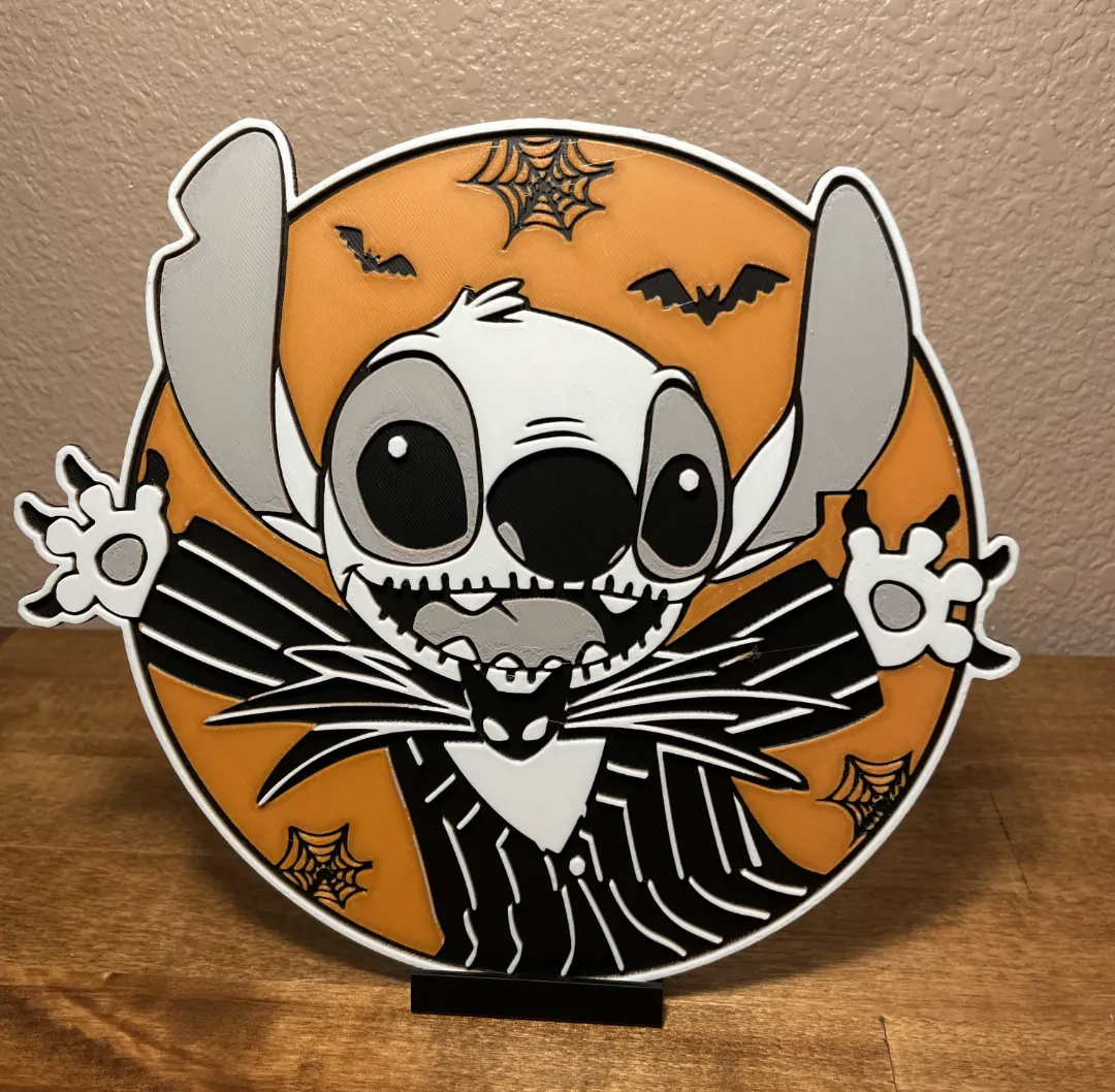 Hueforge - Halloween - Stitch as Jack Skellington