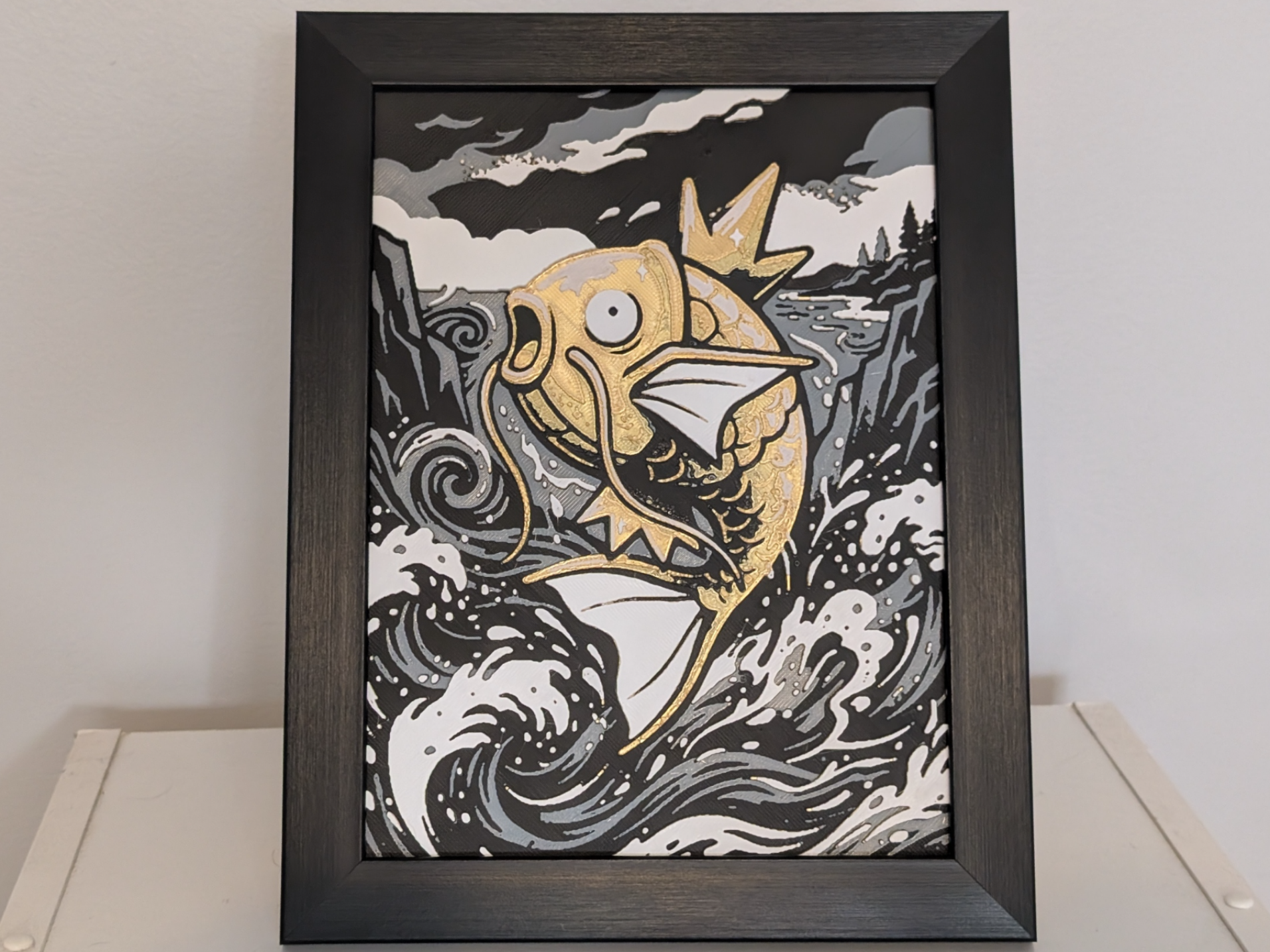 Shiny Magikarp Pokemon 6x8 Hueforge