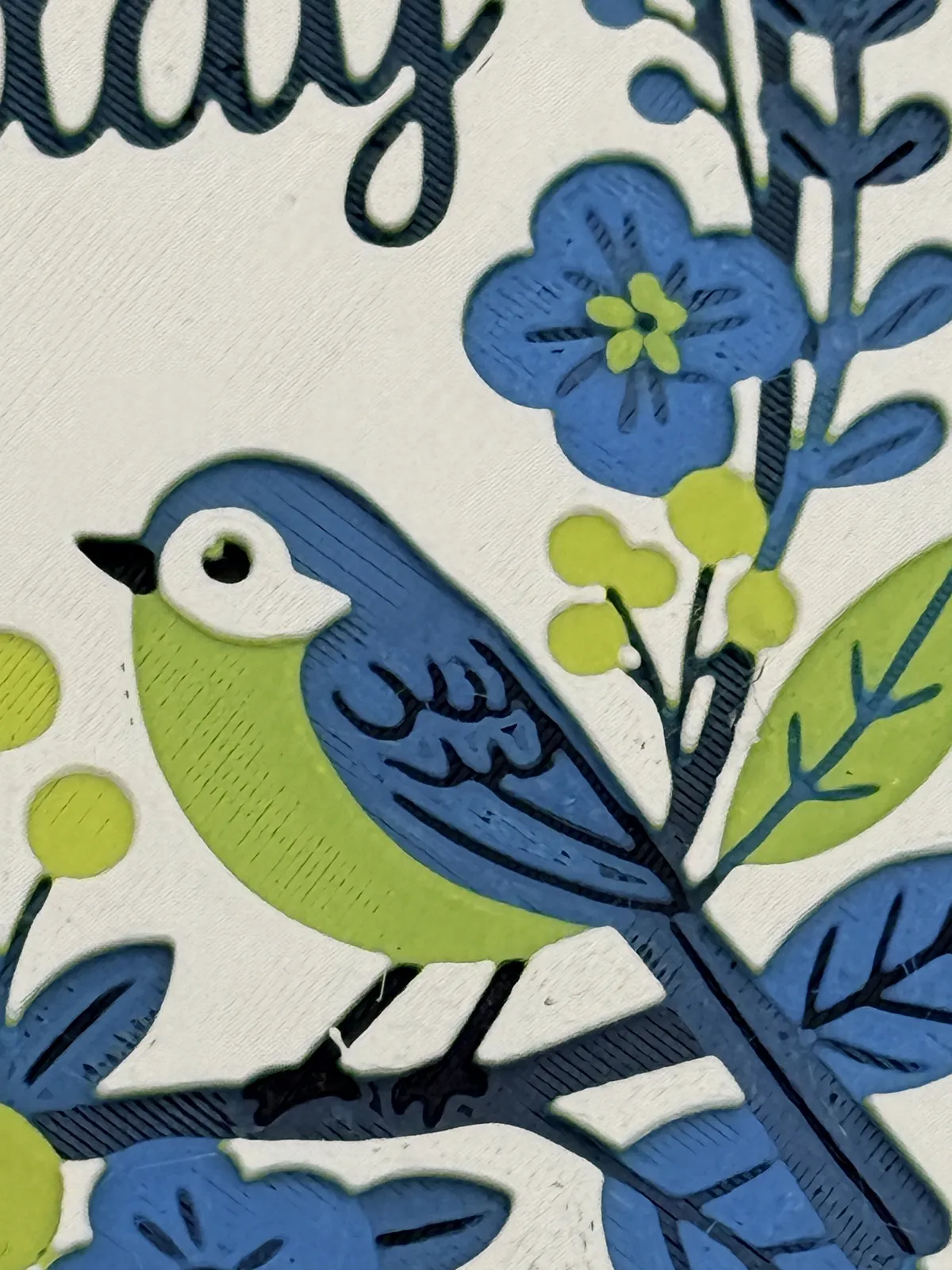 Happy Birthday Greeting Card/Sign Hueforge