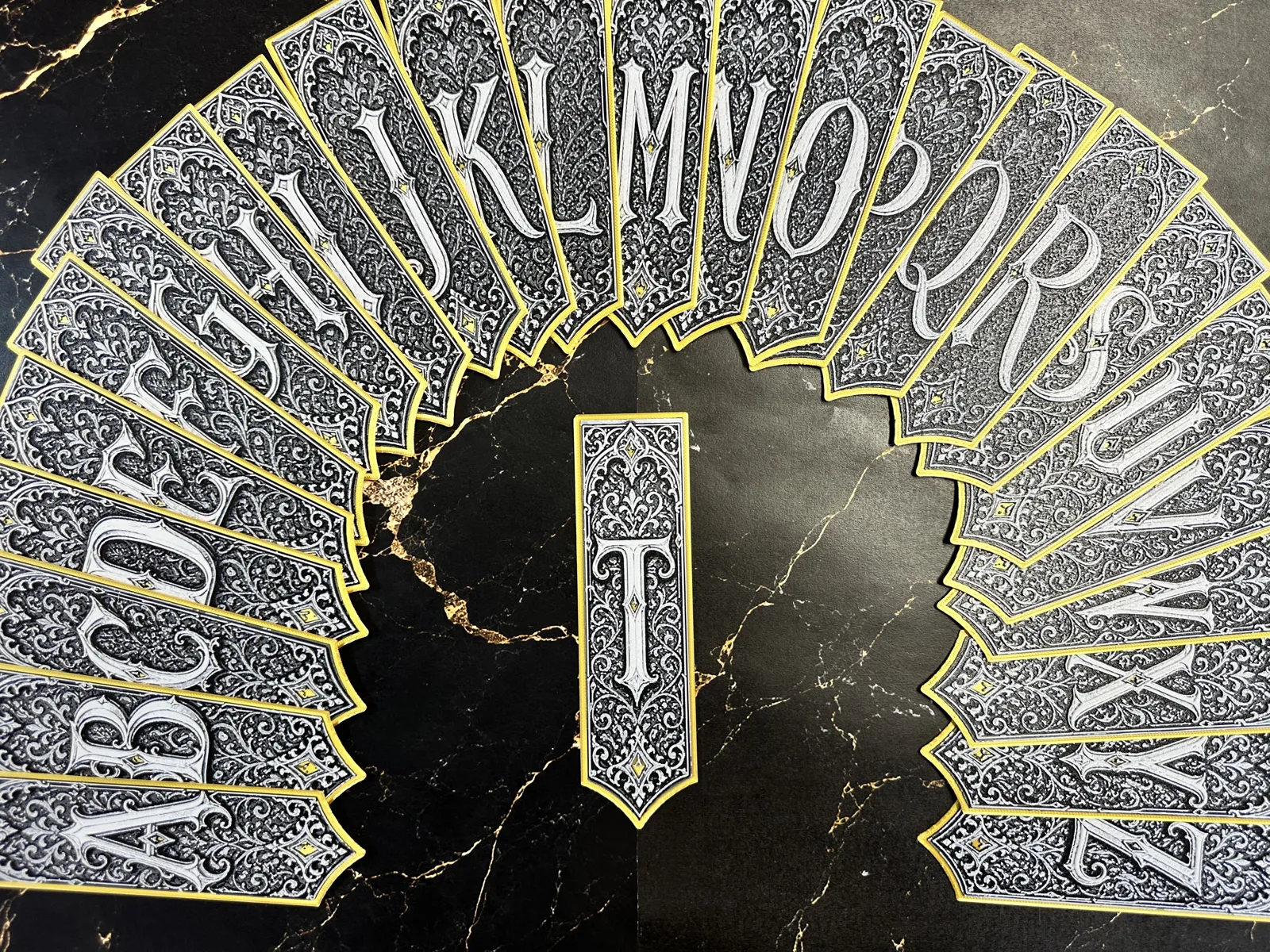 Gothic Letter T Bookmark - HueForge Alphabet