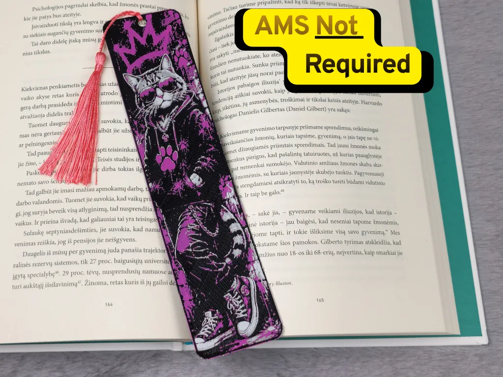 Street Cat Graffiti HueForge Bookmark
