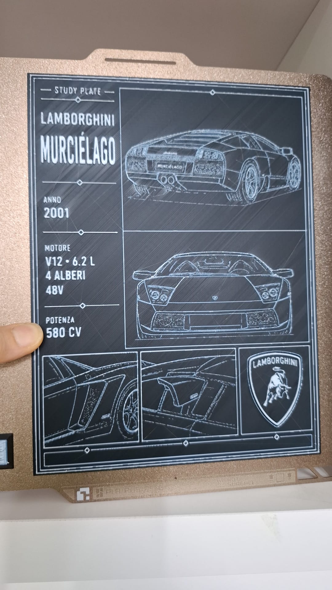 Lamborghini Murciélago-study plate desing auto it