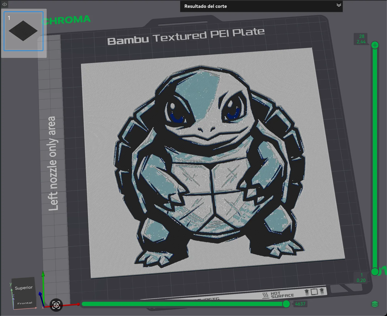 Squirtle HueForge – Arcane-Inspired Pokemon