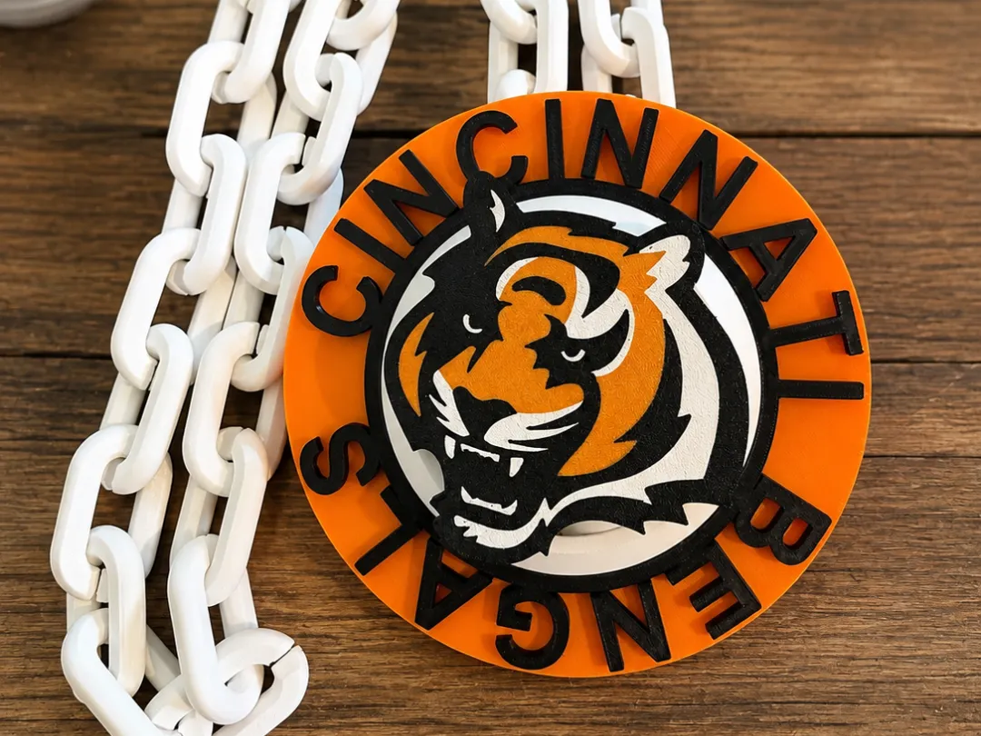Cincinnati Bengals ALT logo spinning hype chain