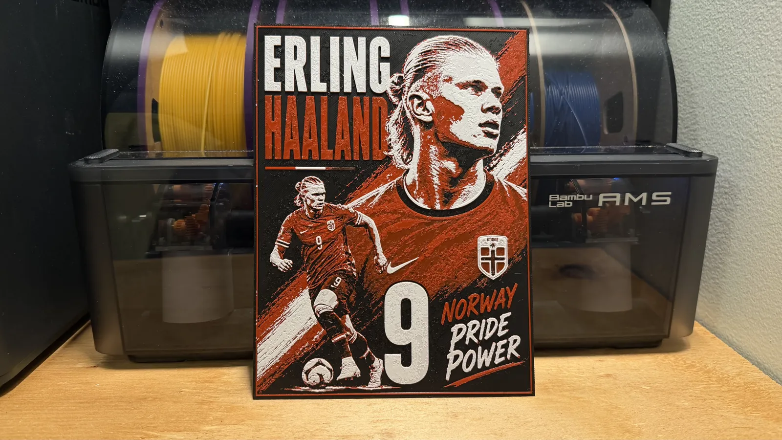 Norway Erling Haaland World Cup Poster HueForge