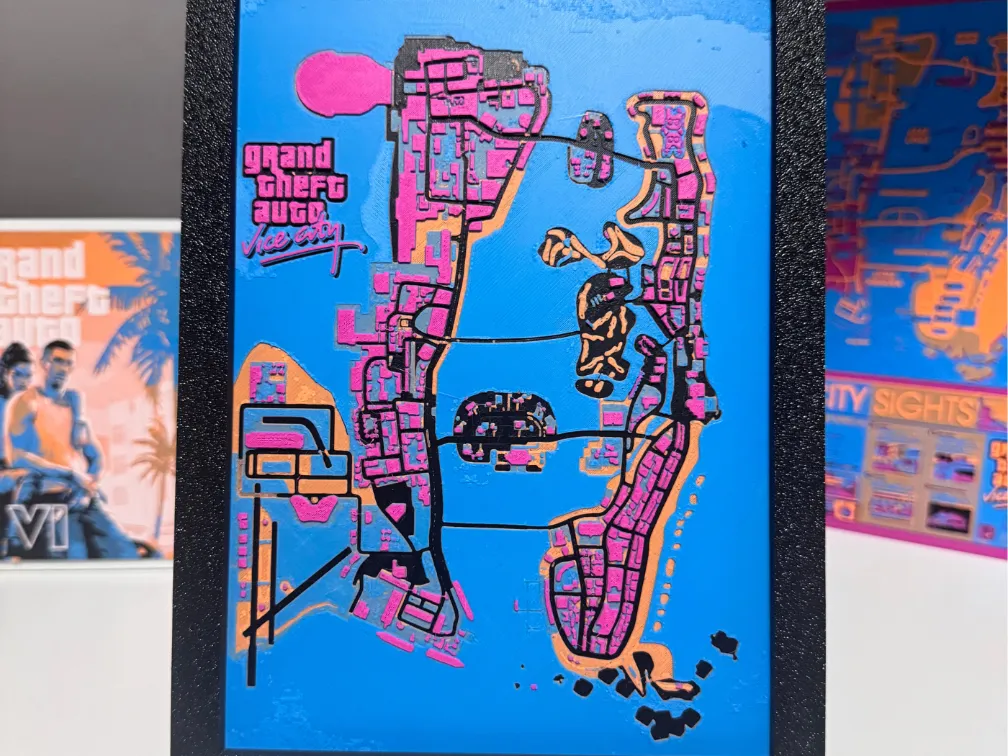 GTA Vice City Map HueForge