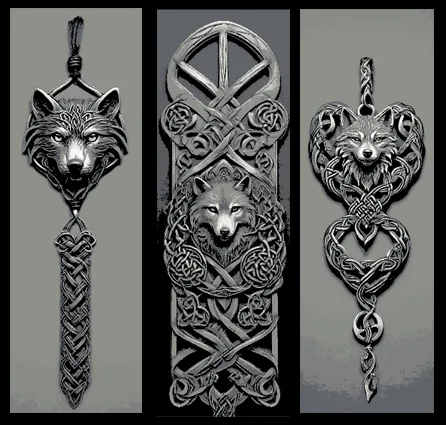 Another Set of 3 Celtic Knot Bookmarks - Spirit of the Wolf Designs