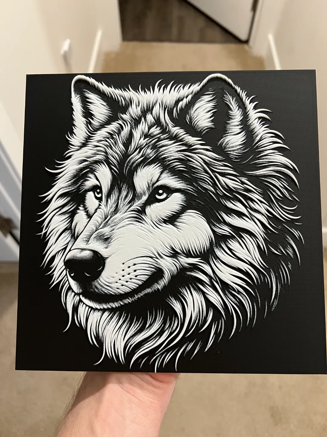 Wolf Face 2 Hueforge