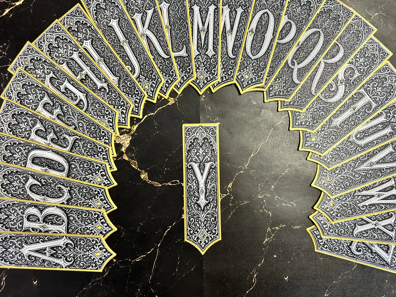 Gothic Letter Y Bookmark - HueForge Alphabet