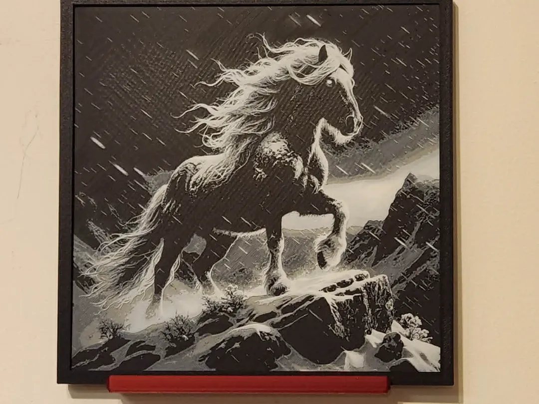 Wild Snow Horse HueForge