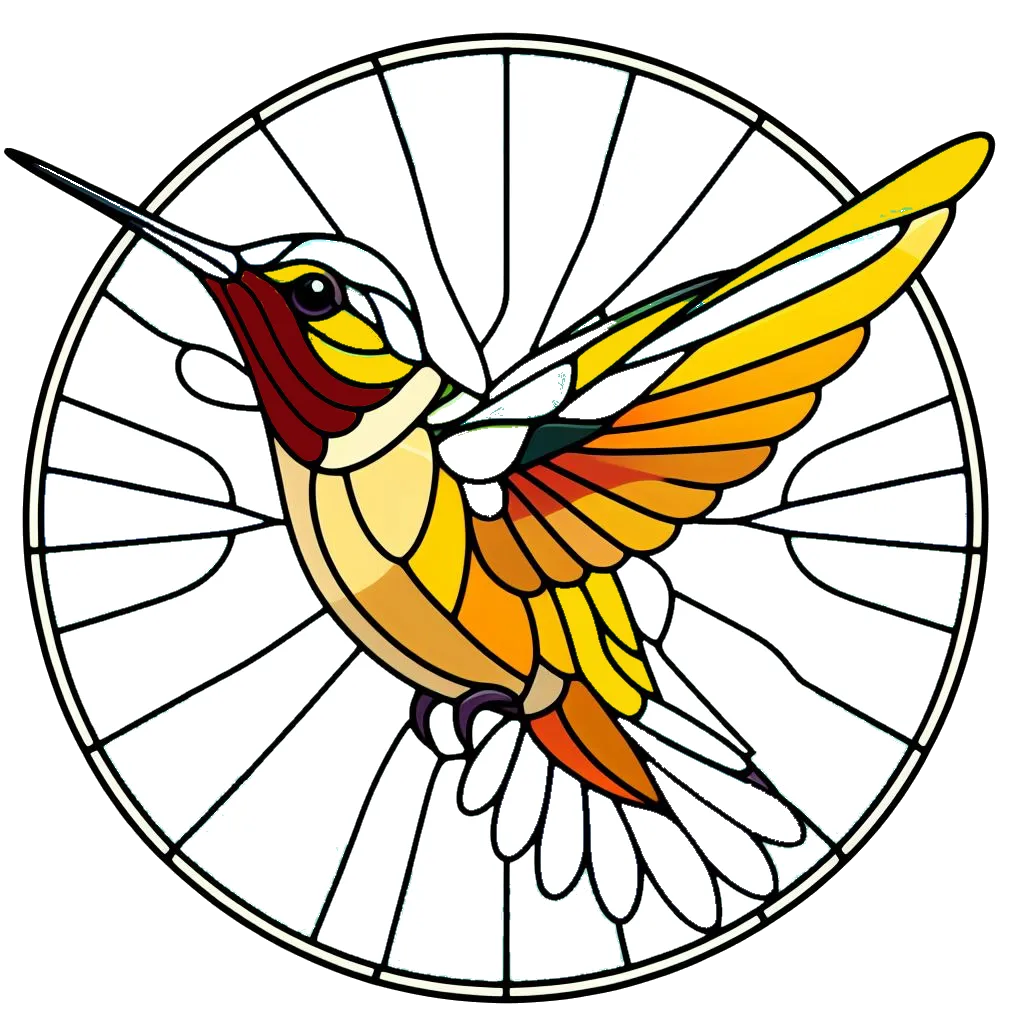 HueForge Stained Glass Hummingbird