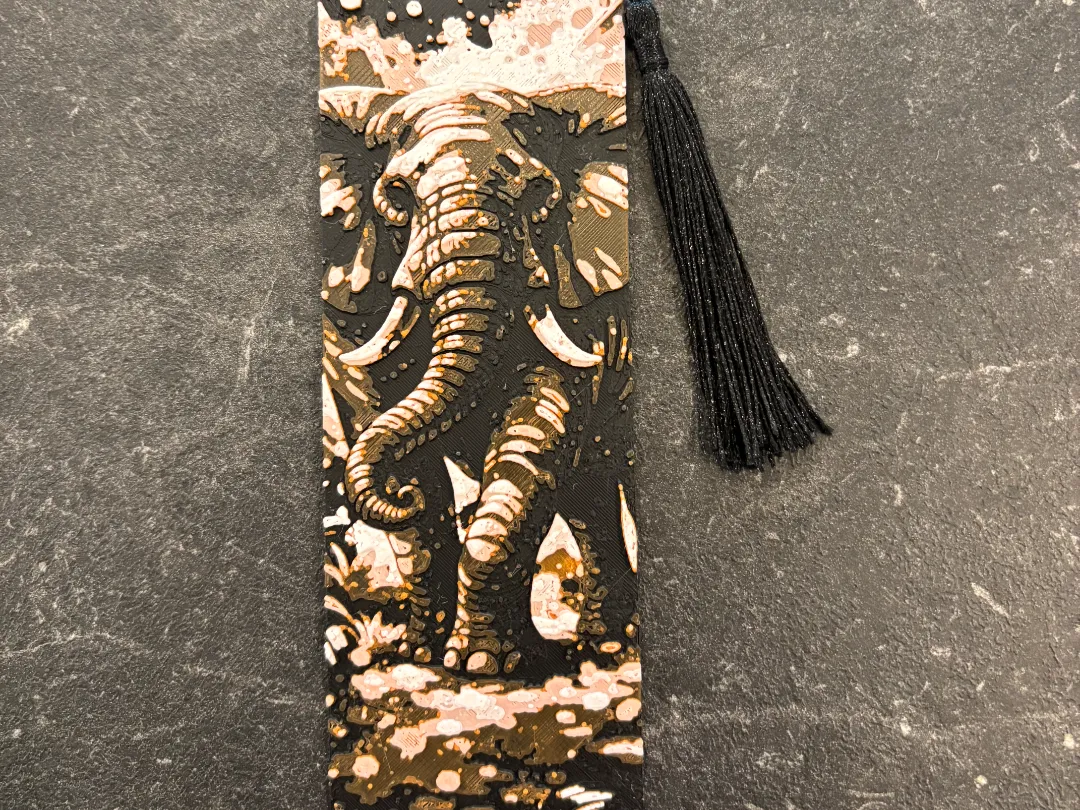 Elephant Bookmark Hueforge