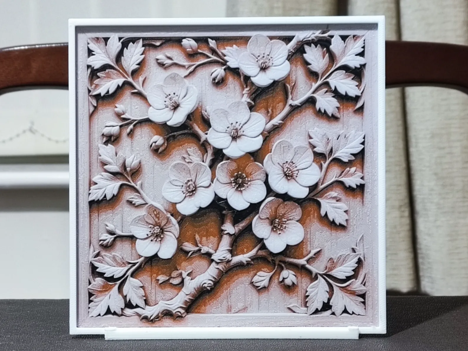 Carved Cherry Blossom - HueForge 3 Color