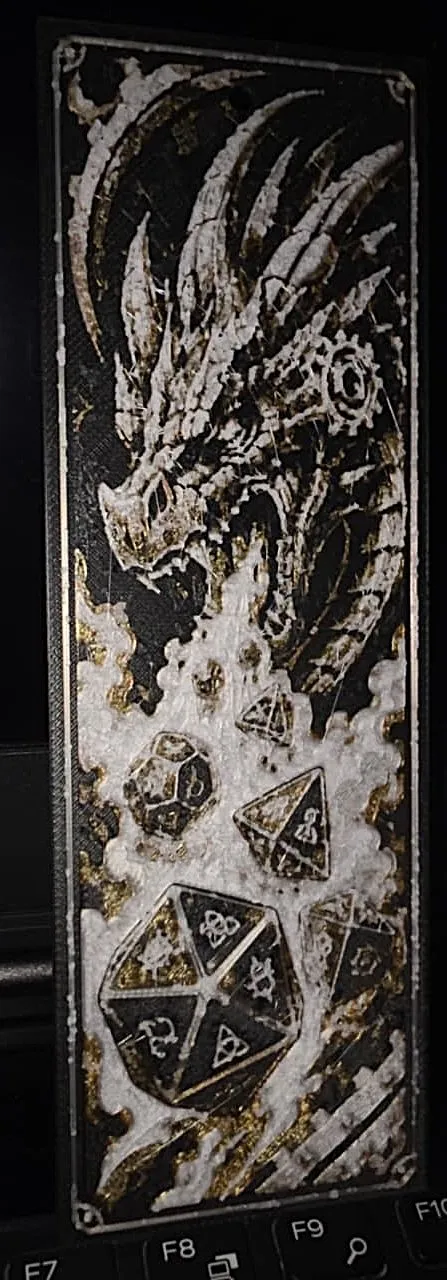 Clockwork Dragon’s Roll – HueForge Bookmark