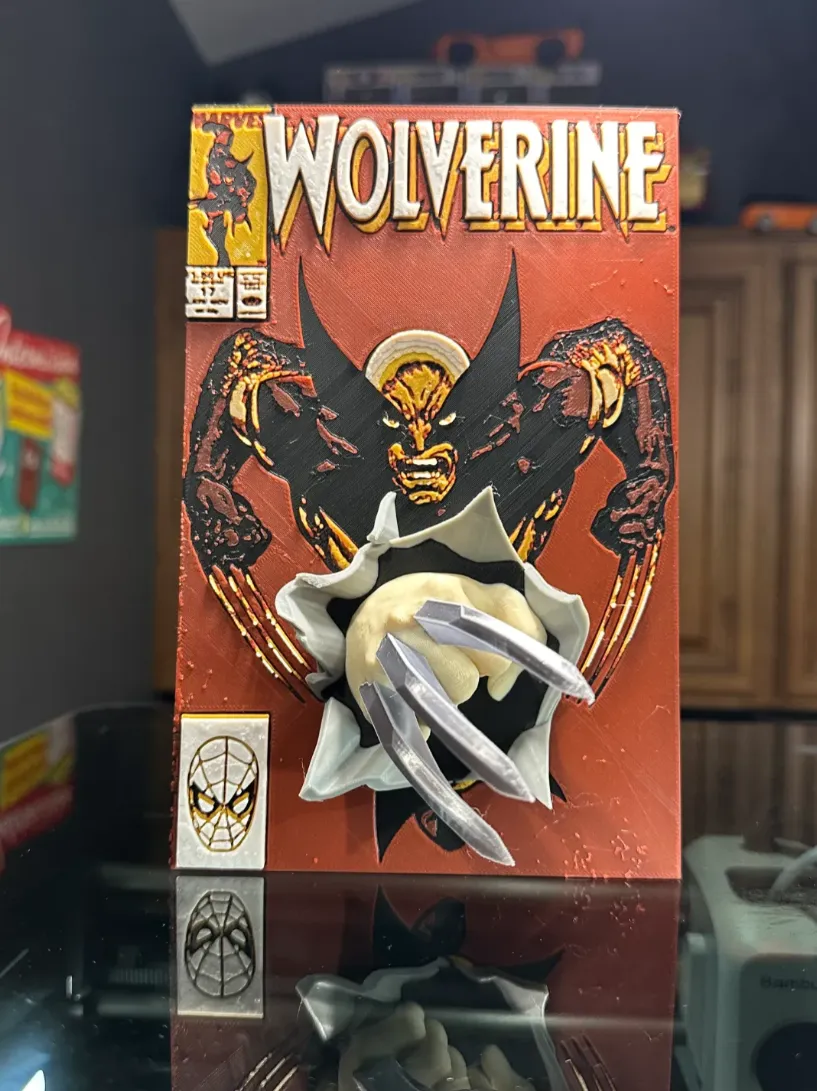Wolverine Comic Pop Out Art