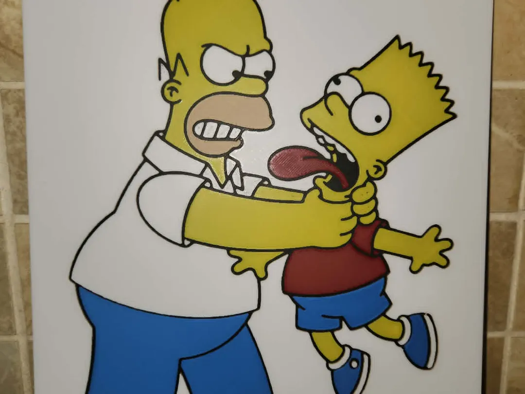 Hueforge Homer Bart Simpsons