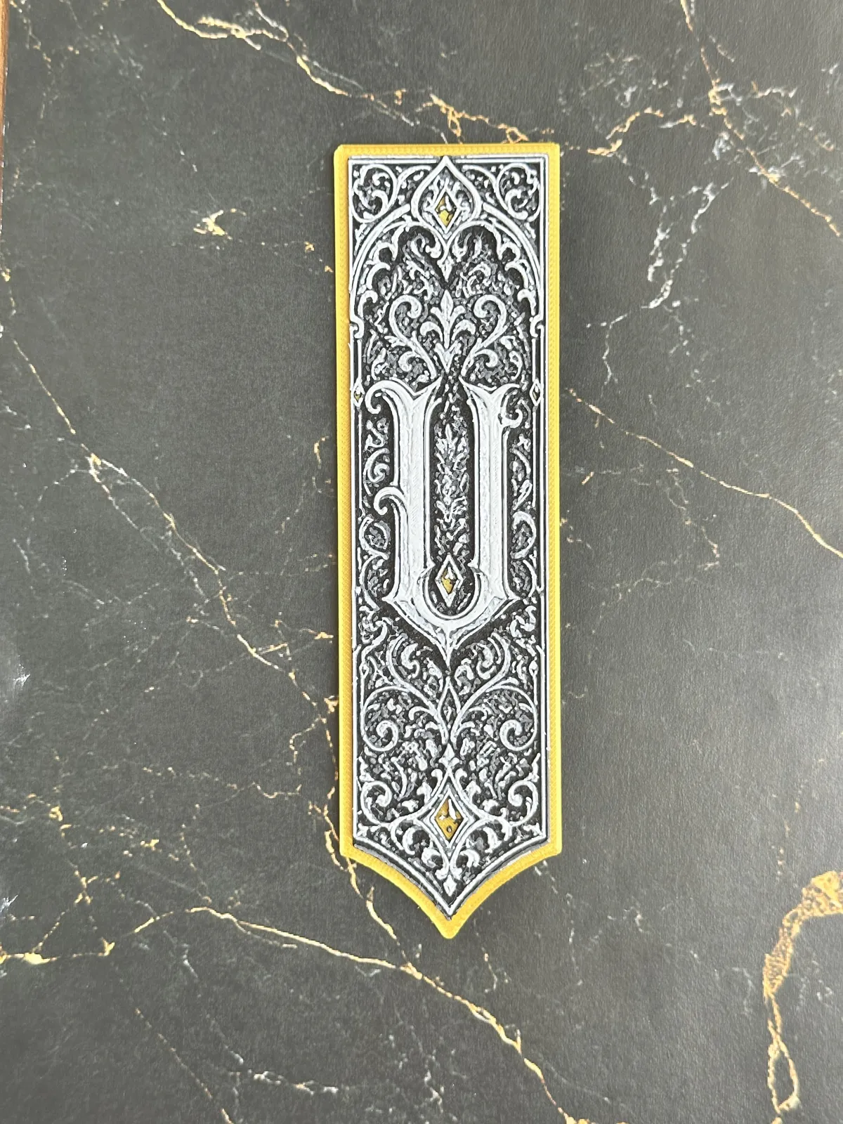 Gothic Letter U Bookmark - HueForge Alphabet