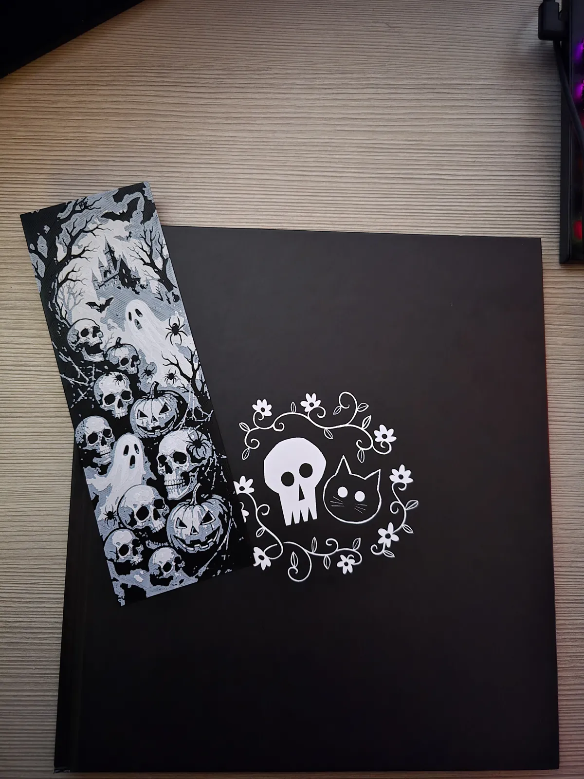 Halloween Skull Collage HueForge Bookmark