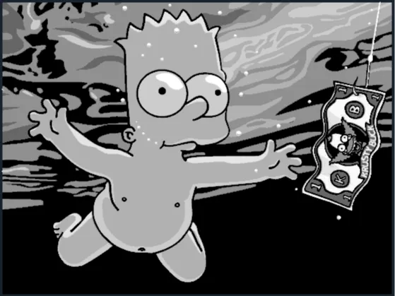 Bart Simpson Nirvana Cover HueForge
