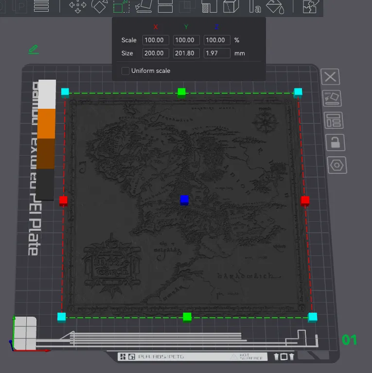 HueForge Middle Earth Map