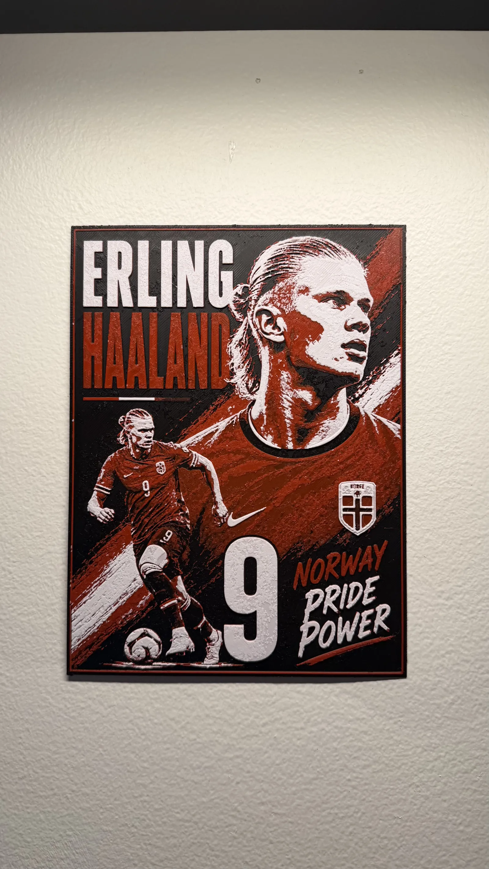Norway Erling Haaland World Cup Poster HueForge
