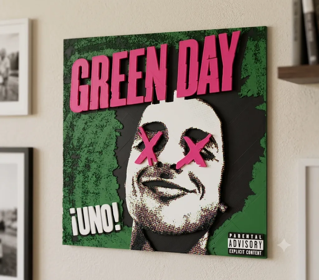Green Day Uno Hueforge Album Poster