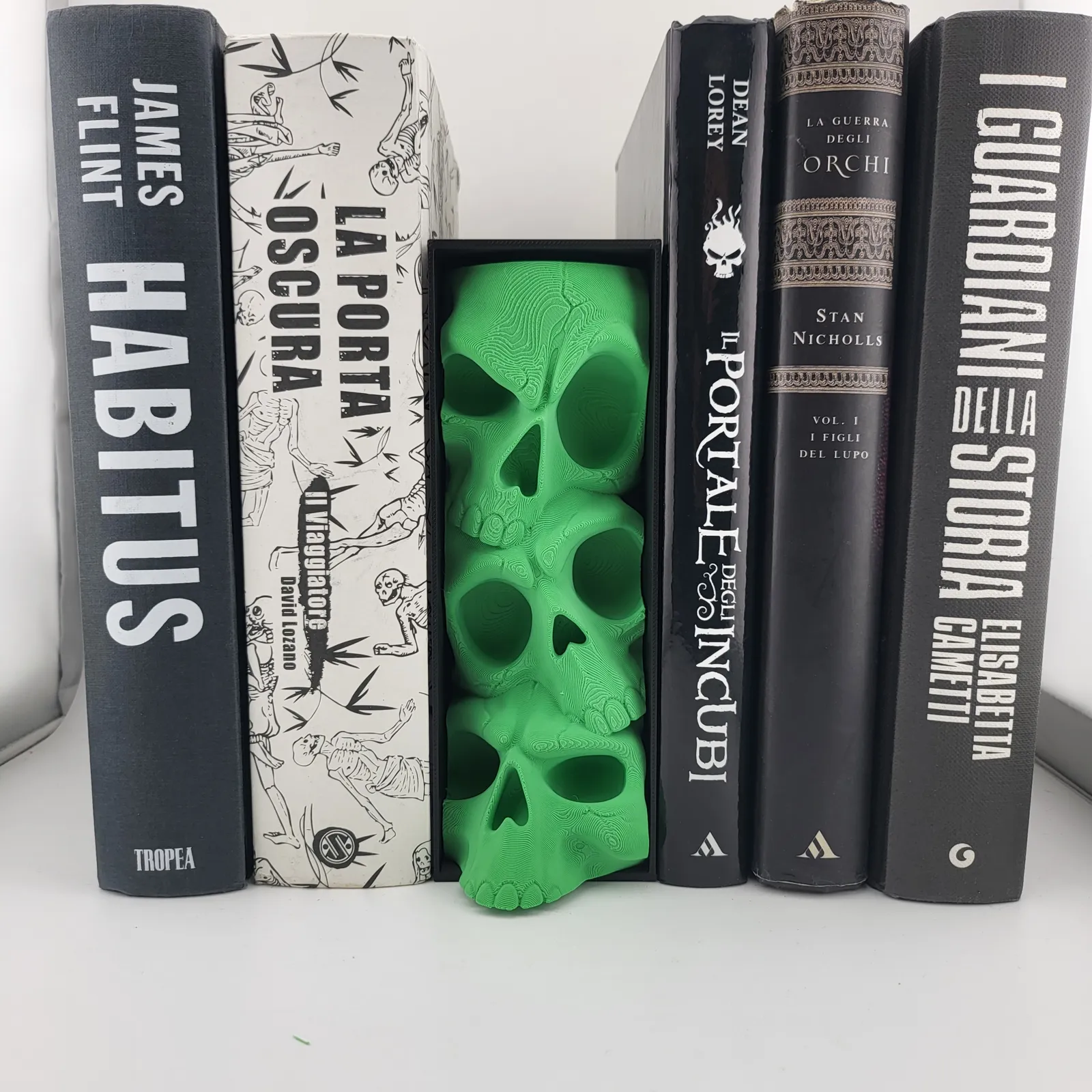 Skull Book Nook Skeleton Bookshelf Insert Book