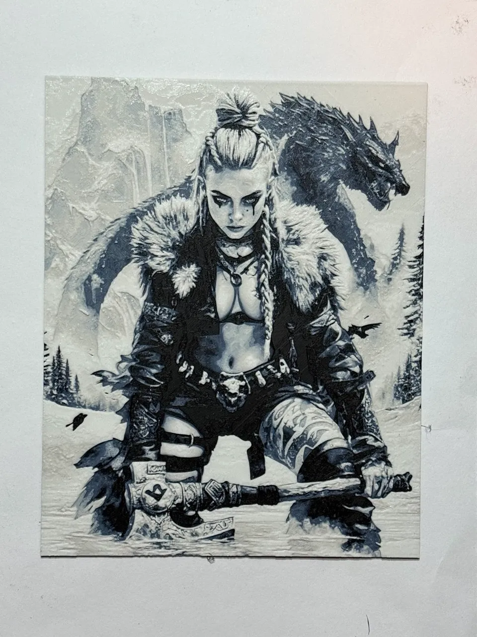 warrior woman hueforge