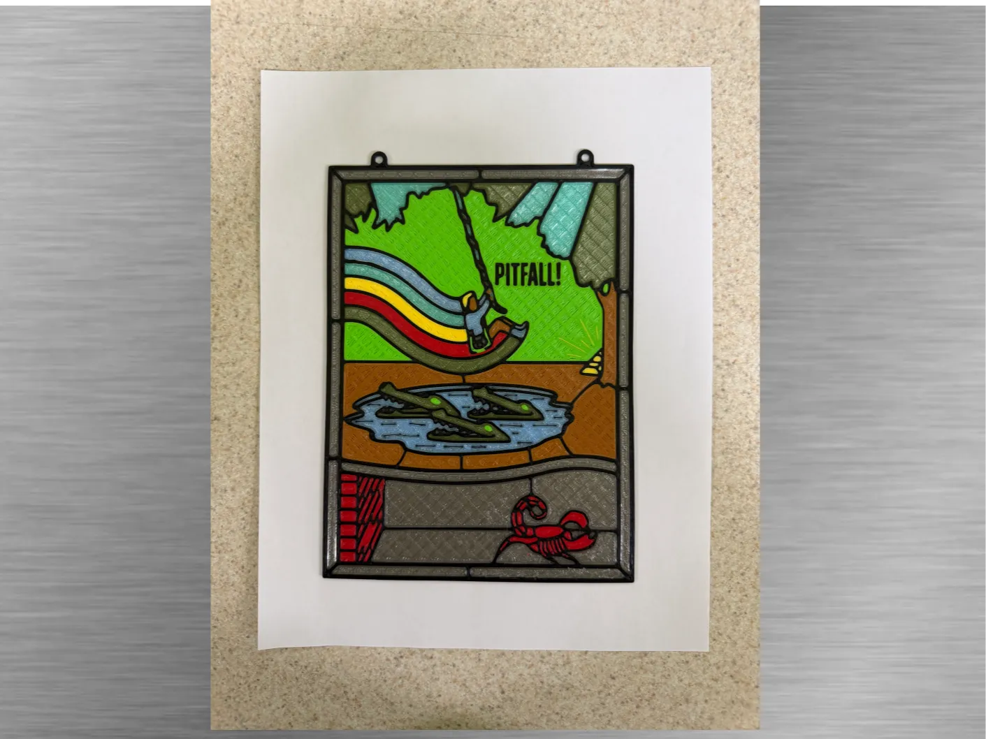 Pitfall Scene -Suncatcher