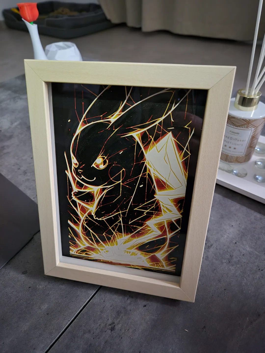 Quadretto Pikachu per cornice Ikea 4colori