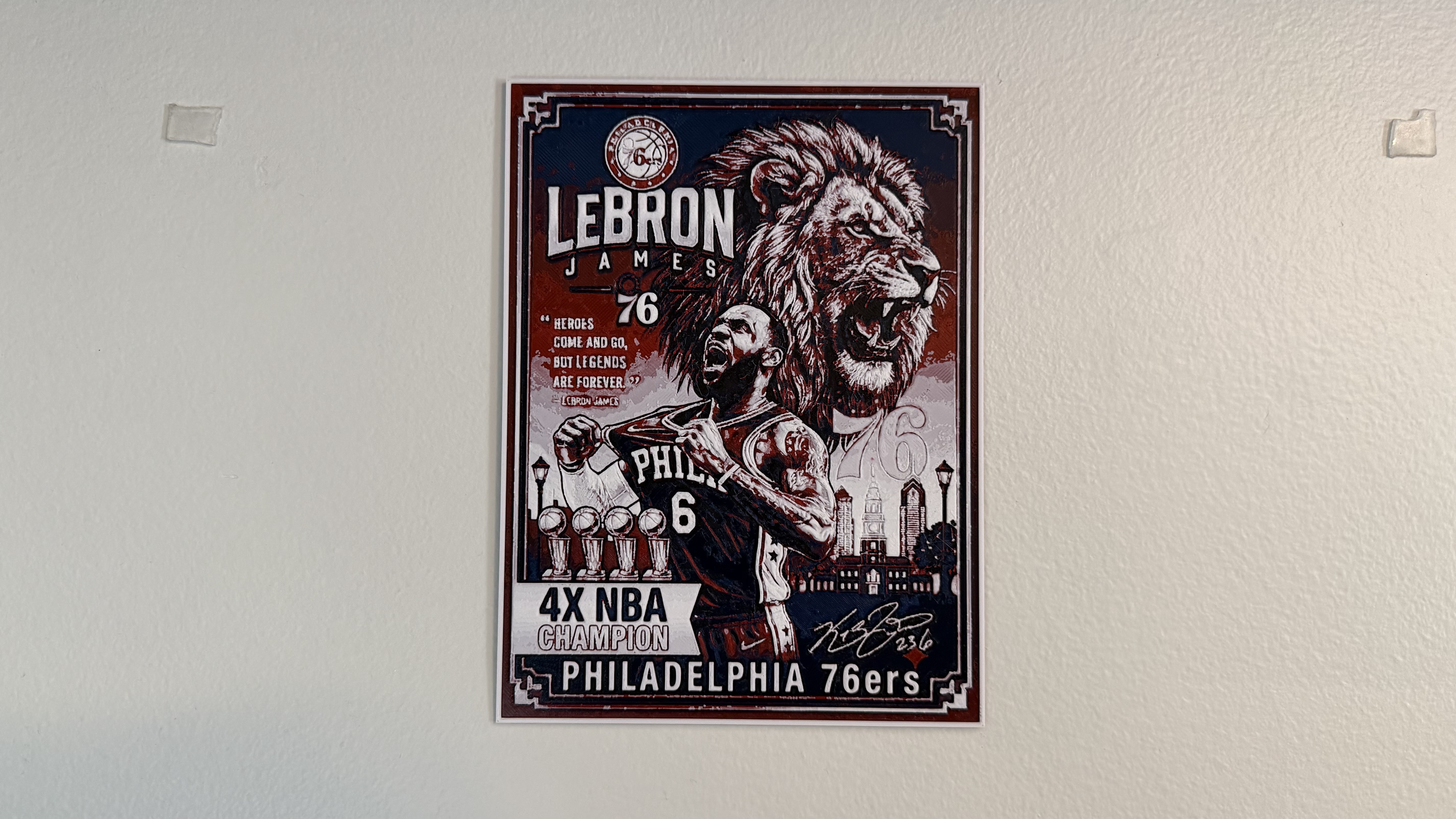 LeBron Philly 76ers NBA Poster Style HueForge