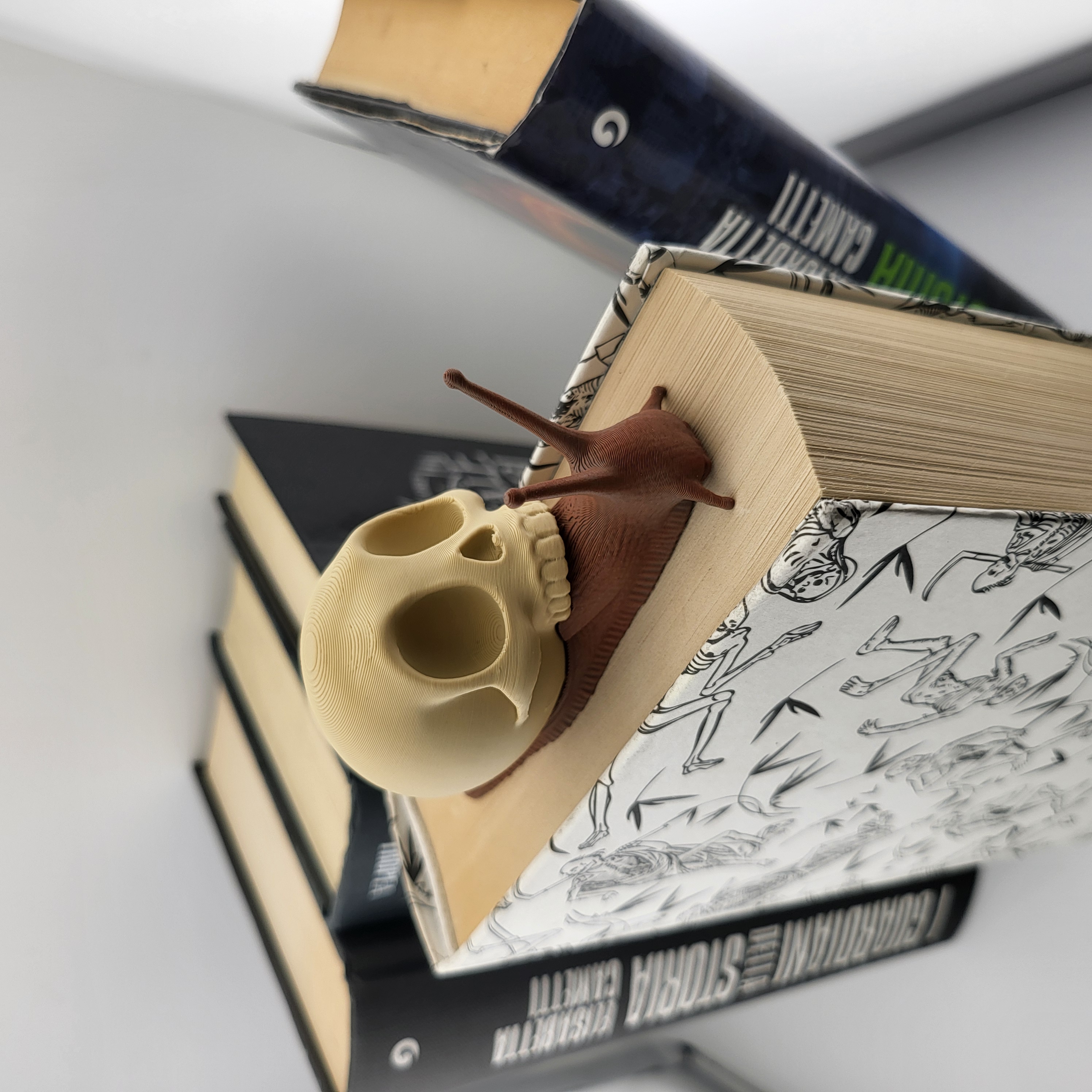 Skull Snail Book Nook |Booknook Shelf Decor